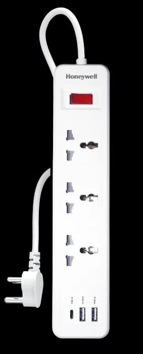 3 Outlet Extension Board With 1 Type-C & 2 USB